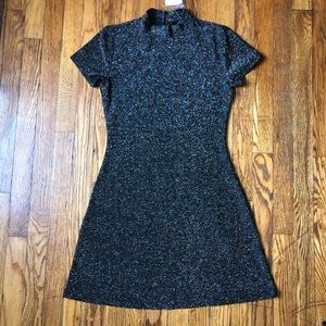 Forever 21 Knit Dress Black w Multicolor Glitter